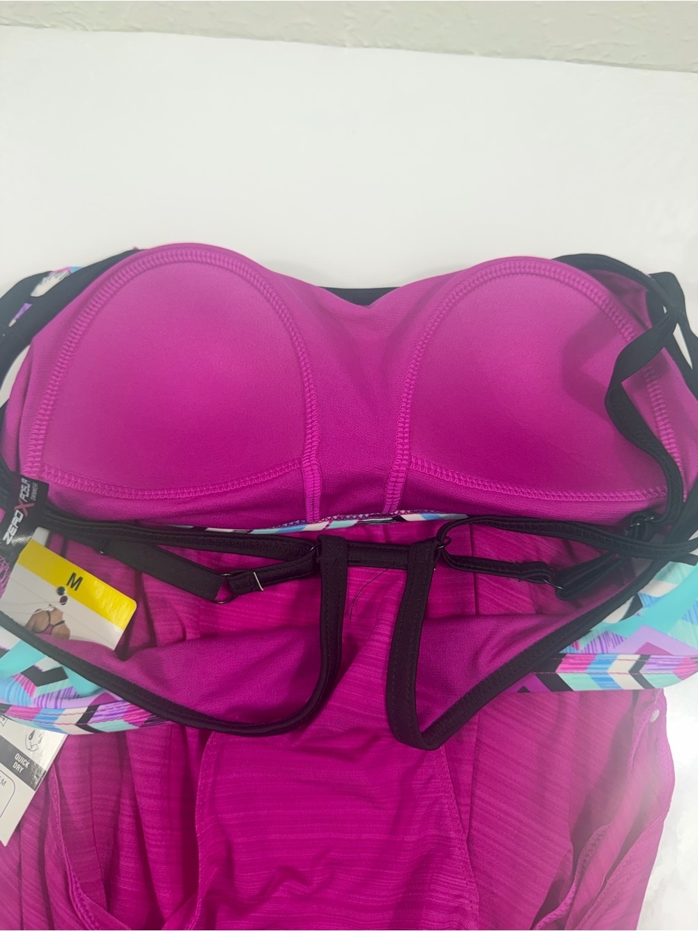 Tankini Swim Top ZeroXposur Magenta Size M NWT - Picture 6 of 9